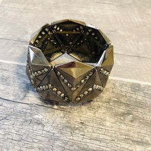 Gunmetal rhinestone bracelet